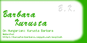 barbara kurusta business card